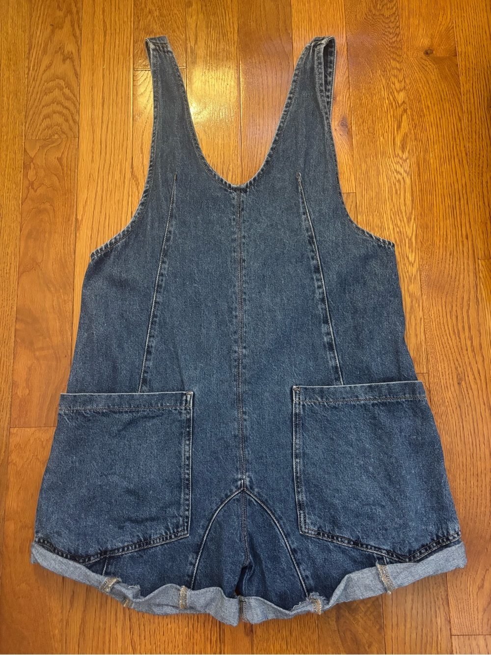 We The Free Dark Blue Denim Short overalls